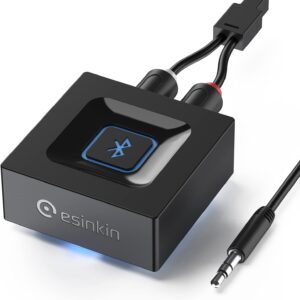 Esinkin Wireless Audio Receiver for Music Streaming Sound System Works with Smart Phones, Tablets and Car, Wireless Adapter for Speakers